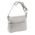 Parinda 11137 ASHEN (White) Textured Faux Leather Crossbody Bag